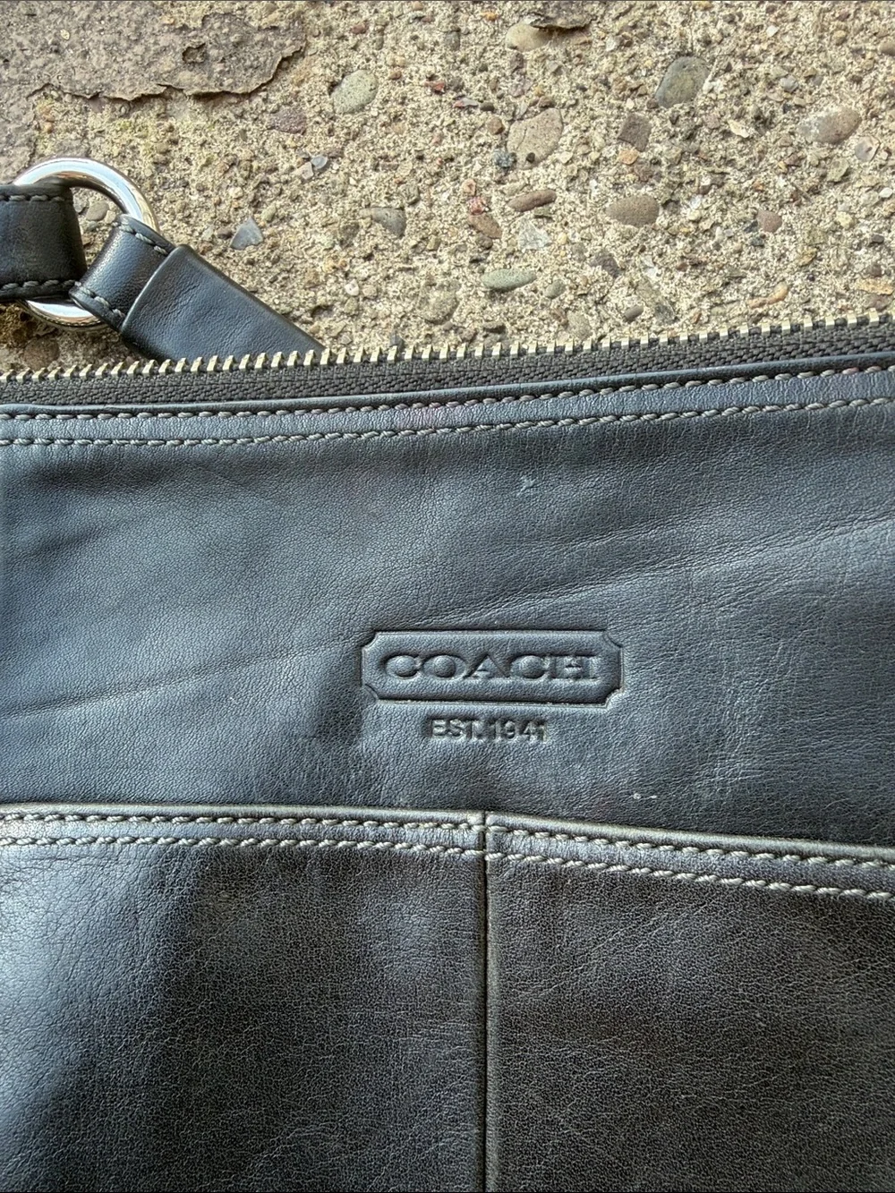 Coach Black Leather Shoulder Bag